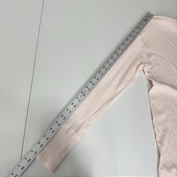 Michael Stars Womens Top S Ballet Pink Penelope Waffle Knit Off The Shoulder Tee - Picture 7 of 12